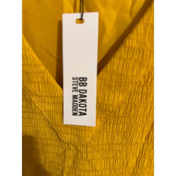 BB Dakota by Steve Madden Yellow Mini Dress - Medium - Picture 4 of 6